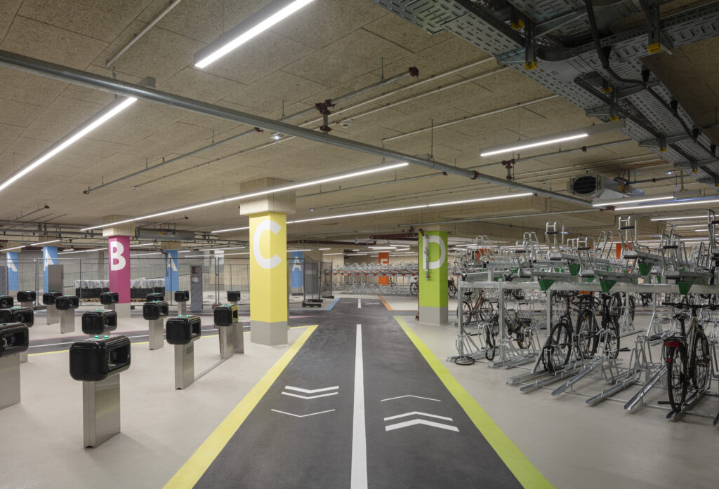 Drive-in bike garage at DSTRCT.Berlin